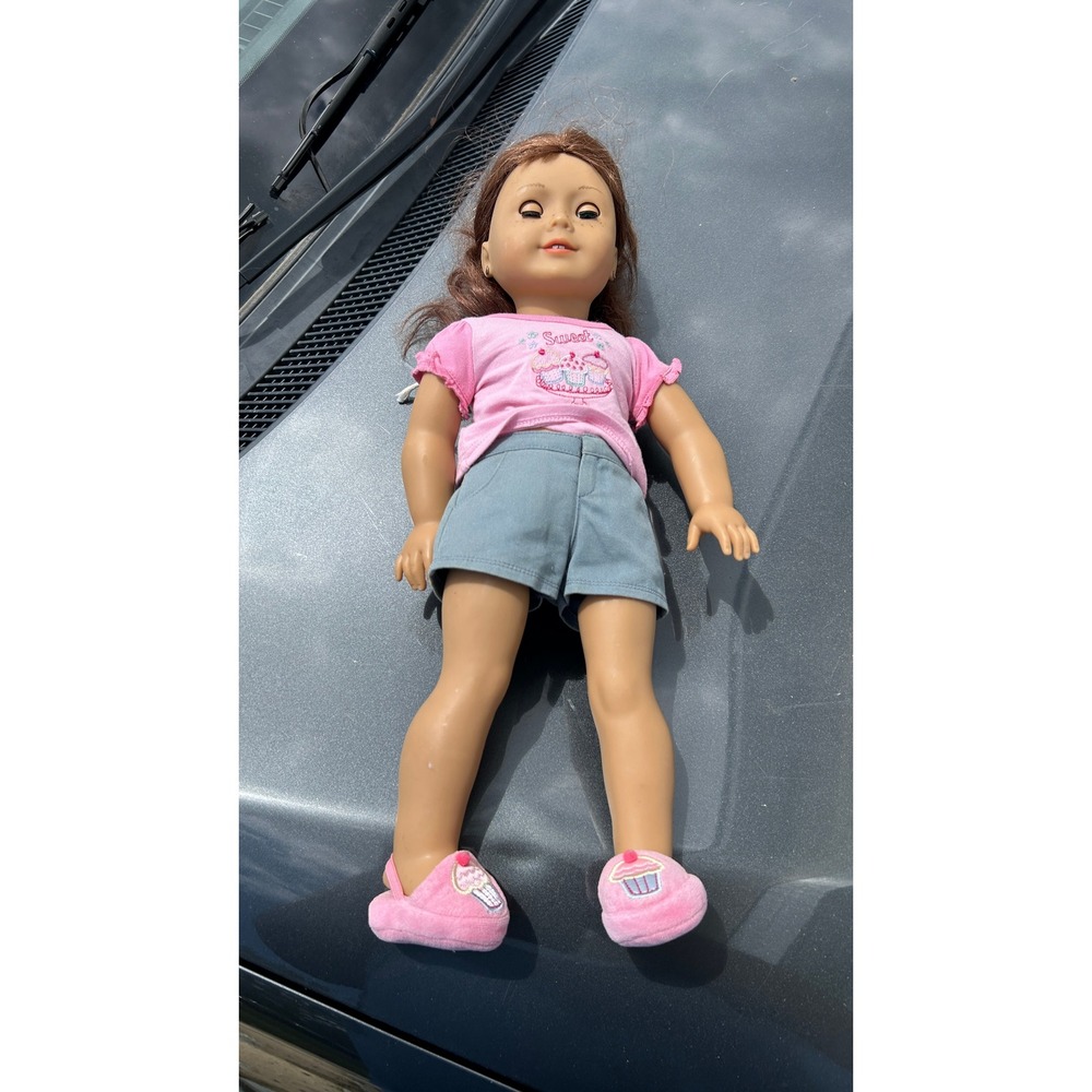 American Girl Truly Me Doll Brown Hair Brown Eyes Freckles Pink Cupcake saige